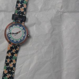 Authentic Flik Flak Camo Floral Swatch Watch